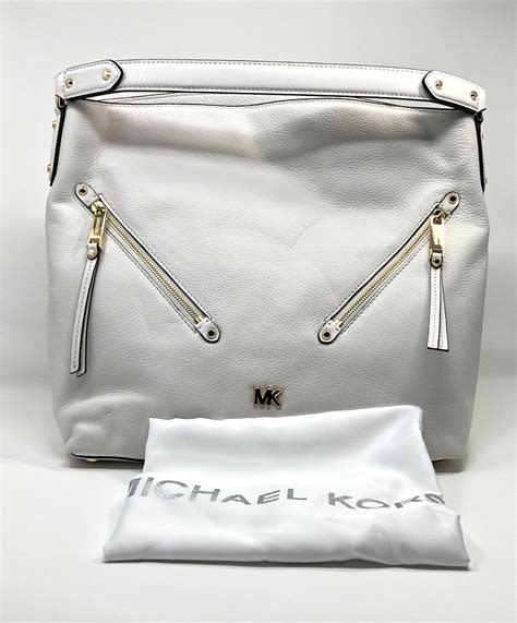 michael kors evie handbag ebay|Michael Kors Evie White Hobo Purse Large Handbag E07 .